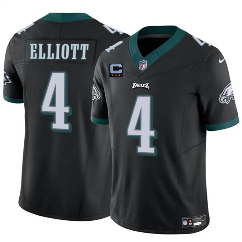 Men's Black Philadelphia Eagles #4 Jake Elliott F.U.S.E With 3-Star C Patch Vapor Untouchable Limited Stitched Football Jersey